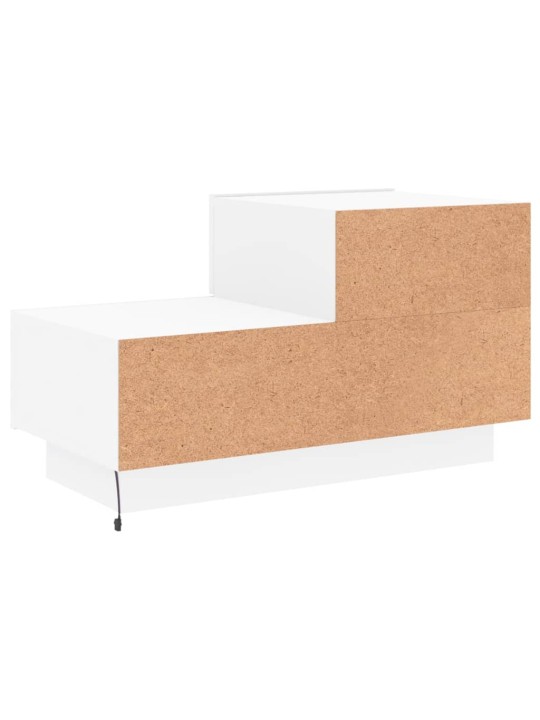 Noční stolek s LED osvětlením bílý 70 x 36 x 40,5 cm
