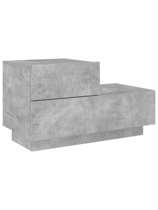 Noční stolek s LED osvětlením betonově šedý 70 x 36 x 40,5 cm