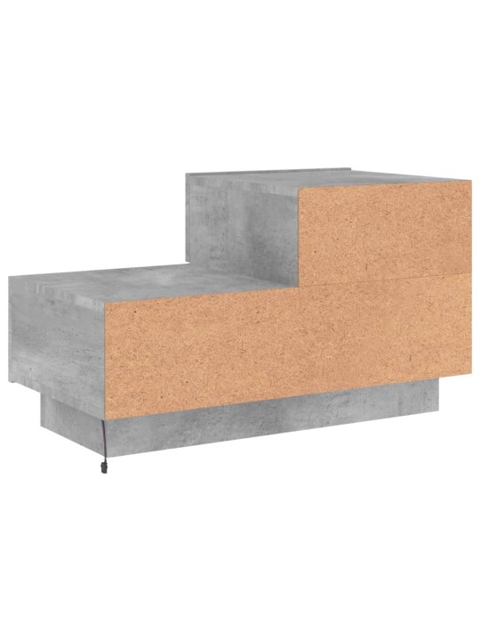 Noční stolek s LED osvětlením betonově šedý 70 x 36 x 40,5 cm