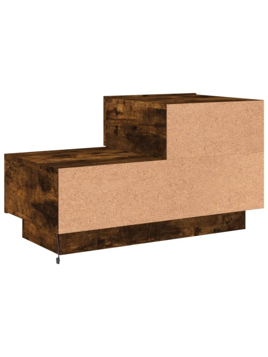 Noční stolek s LED osvětlením kouřový dub 70 x 36 x 40,5 cm