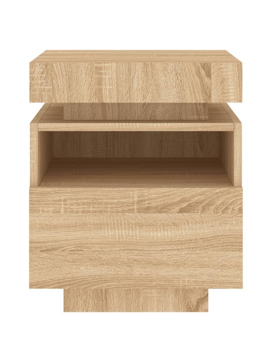 Noční stolek s LED osvětlením dub sonoma 40 x 39 x 48,5 cm