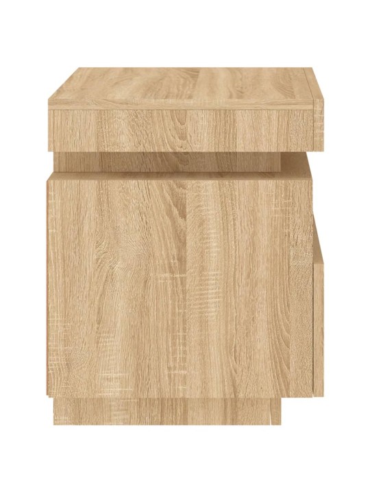 Noční stolek s LED osvětlením dub sonoma 40 x 39 x 48,5 cm
