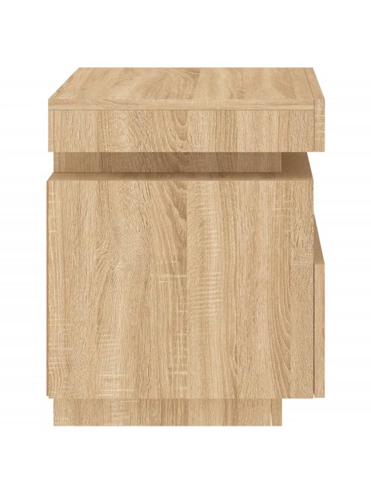 Noční stolky s LED osvětlením 2 ks dub sonoma 40 x 39 x 48,5 cm