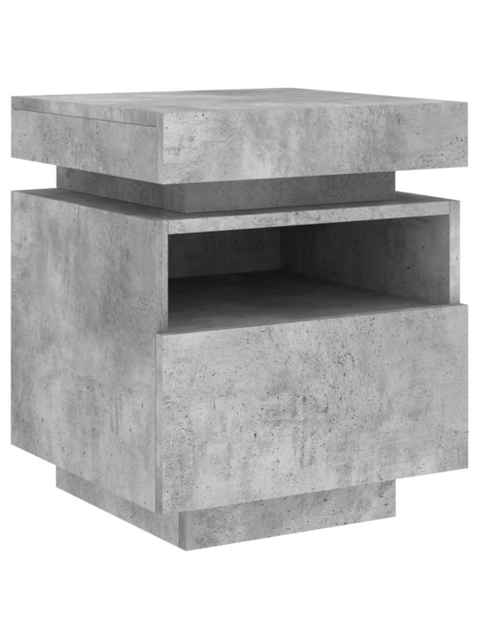 Noční stolky s LED osvětlením 2 ks betonově šedé 40x39x48,5 cm
