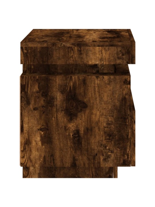 Noční stolky s LED osvětlením 2 ks kouřový dub 40x39x48,5 cm