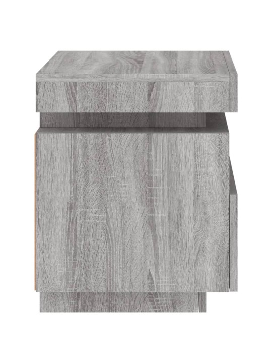 Noční stolek s LED osvětlením šedý sonoma 40 x 39 x 48,5 cm