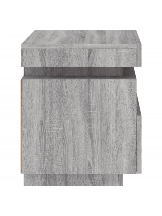 Noční stolky s LED osvětlením 2 ks šedé sonoma 40x39x48,5 cm