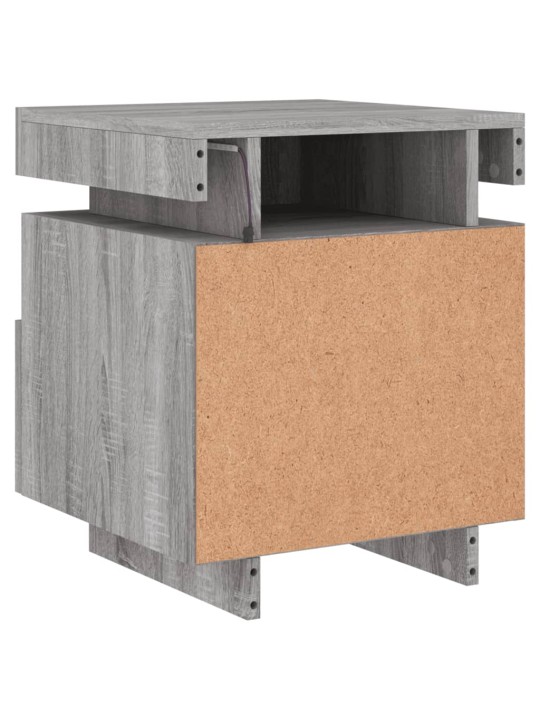 Noční stolky s LED osvětlením 2 ks šedé sonoma 40x39x48,5 cm