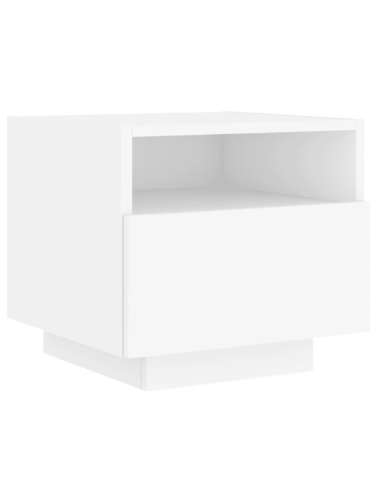 Noční stolky s LED osvětlením 2 ks bílé 40 x 39 x 37 cm