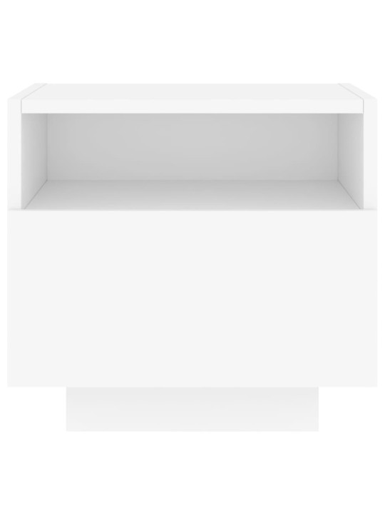 Noční stolky s LED osvětlením 2 ks bílé 40 x 39 x 37 cm