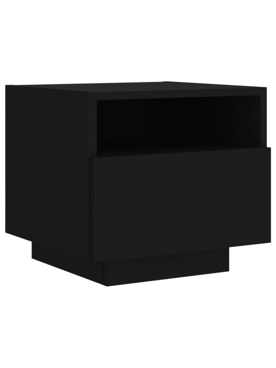 Noční stolky s LED osvětlením 2 ks černé 40 x 39 x 37 cm