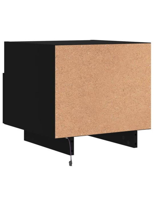 Noční stolky s LED osvětlením 2 ks černé 40 x 39 x 37 cm