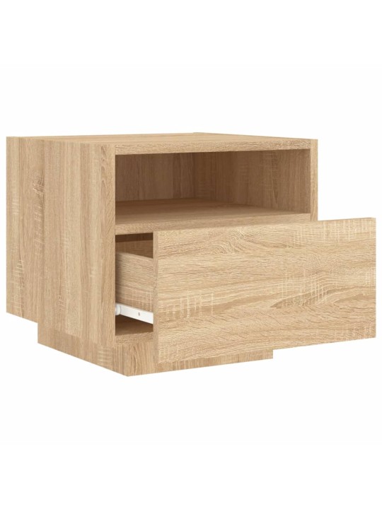 Noční stolky s LED osvětlením 2 ks dub sonoma 40 x 39 x 37 cm