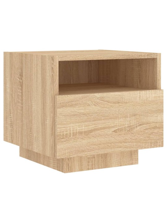 Noční stolky s LED osvětlením 2 ks dub sonoma 40 x 39 x 37 cm