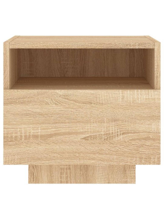 Noční stolky s LED osvětlením 2 ks dub sonoma 40 x 39 x 37 cm