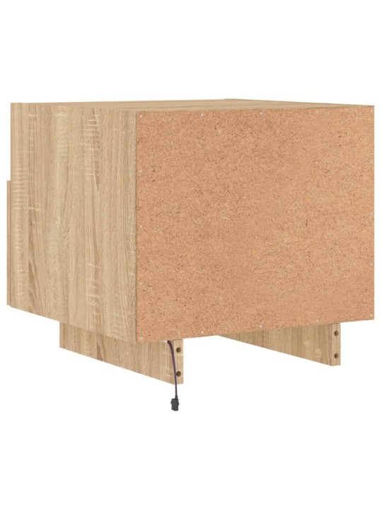 Noční stolky s LED osvětlením 2 ks dub sonoma 40 x 39 x 37 cm