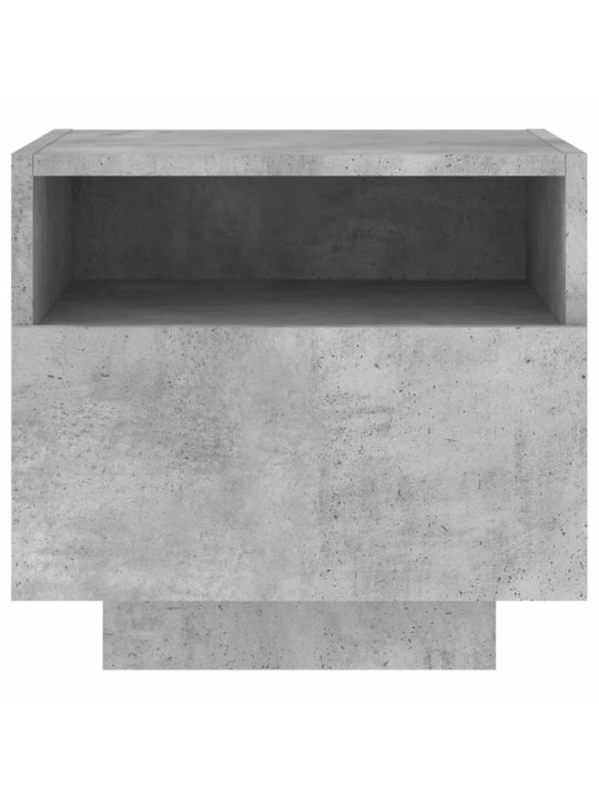 Noční stolek s LED osvětlením betonově šedý 40 x 39 x 37 cm