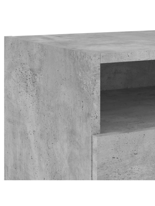 Noční stolek s LED osvětlením betonově šedý 40 x 39 x 37 cm