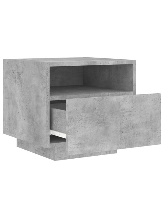 Noční stolky s LED osvětlením 2 ks betonově šedé 40x39x37 cm