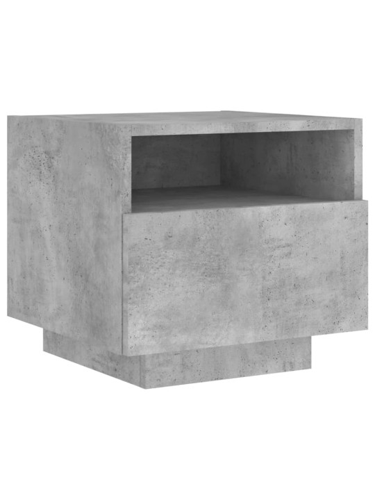 Noční stolky s LED osvětlením 2 ks betonově šedé 40x39x37 cm