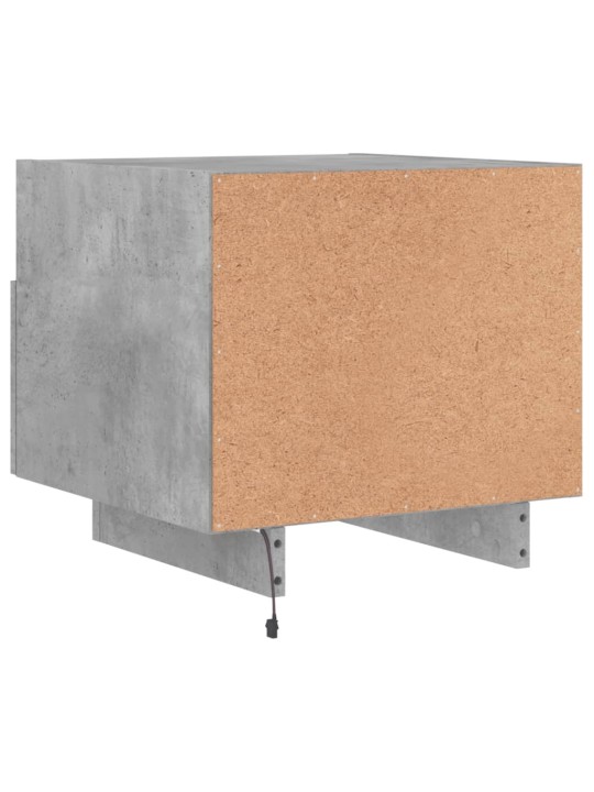 Noční stolky s LED osvětlením 2 ks betonově šedé 40x39x37 cm