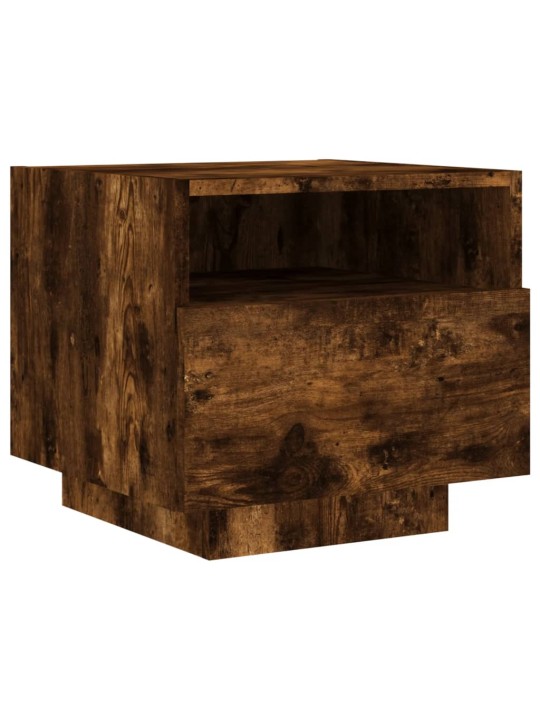 Noční stolky s LED osvětlením 2 ks kouřový dub 40 x 39 x 37 cm