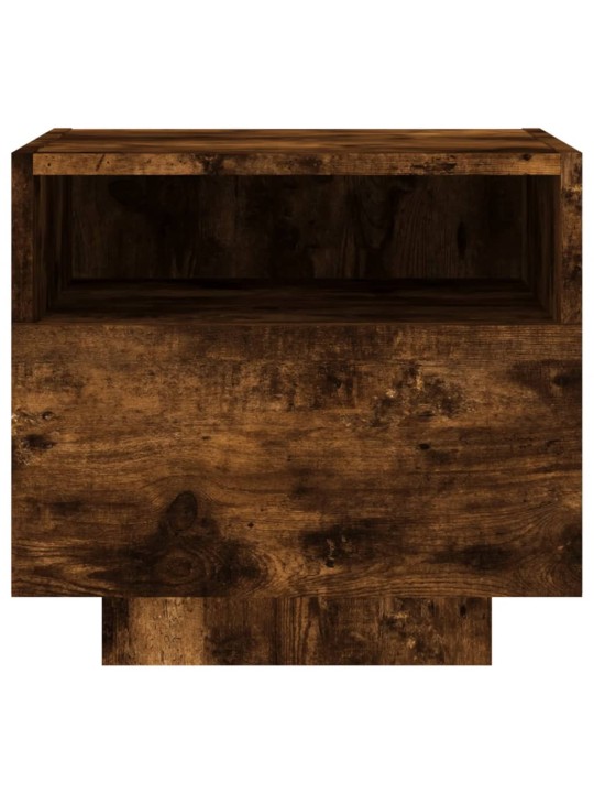 Noční stolky s LED osvětlením 2 ks kouřový dub 40 x 39 x 37 cm