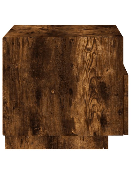 Noční stolky s LED osvětlením 2 ks kouřový dub 40 x 39 x 37 cm