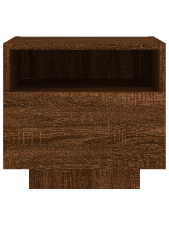 Noční stolky s LED osvětlením 2 ks hnědý dub 40 x 39 x 37 cm