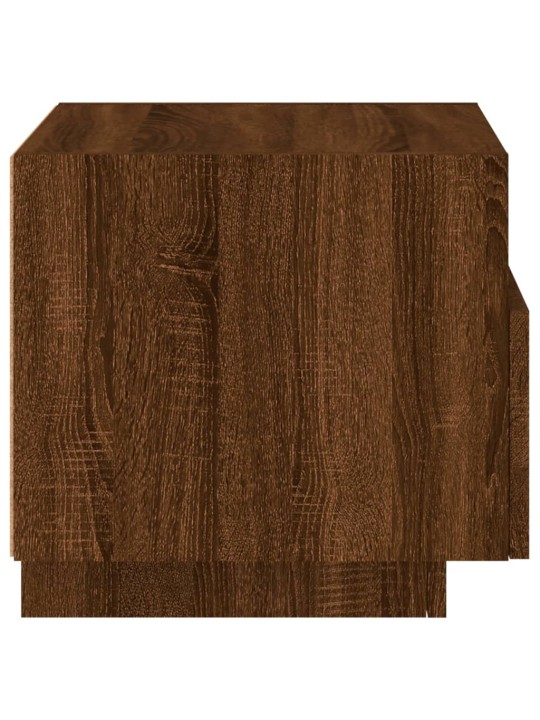 Noční stolky s LED osvětlením 2 ks hnědý dub 40 x 39 x 37 cm