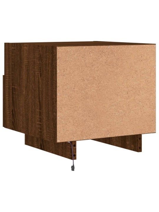 Noční stolky s LED osvětlením 2 ks hnědý dub 40 x 39 x 37 cm