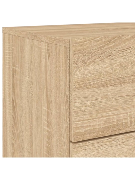 Nástěnný noční stolek s LED osvětlením dub sonoma