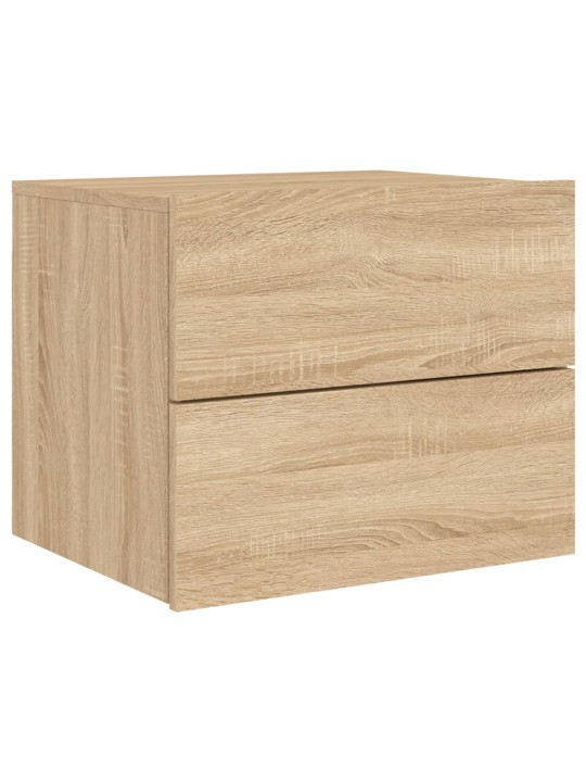 Nástěnné noční stolky s LED osvětlením 2 ks dub sonoma