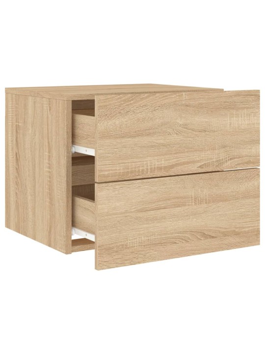 Nástěnné noční stolky s LED osvětlením 2 ks dub sonoma