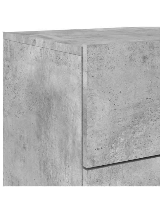 Nástěnný noční stolek s LED osvětlením betonově šedý