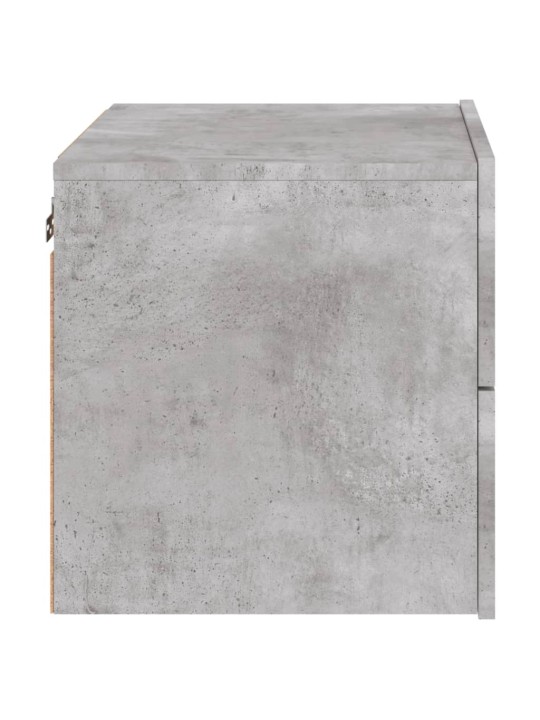 Nástěnné noční stolky s LED osvětlením 2 ks betonově šedé
