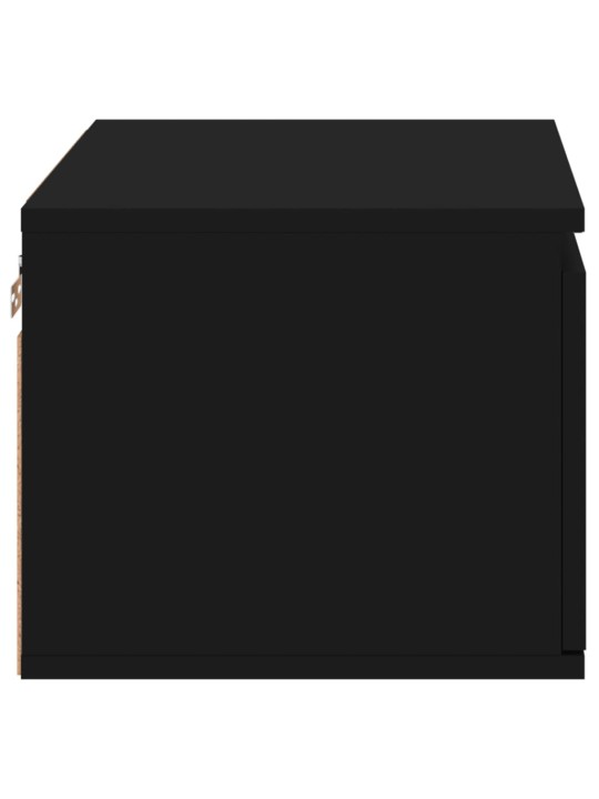 Nástěnné noční stolky s LED osvětlením 2 ks černé