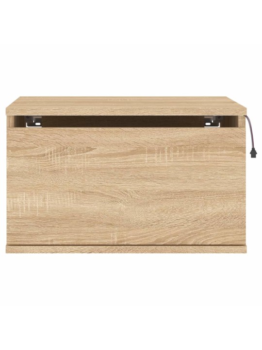 Nástěnné noční stolky s LED osvětlením 2 ks dub sonoma