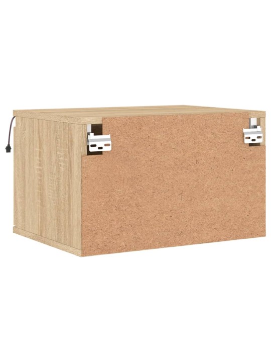 Nástěnné noční stolky s LED osvětlením 2 ks dub sonoma