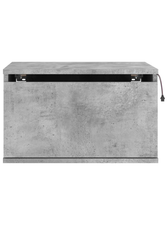 Nástěnné noční stolky s LED osvětlením 2 ks betonově šedé