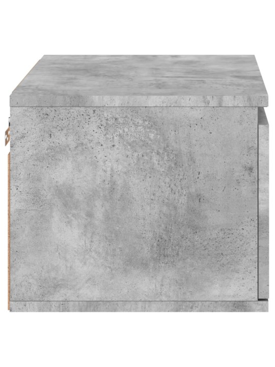 Nástěnné noční stolky s LED osvětlením 2 ks betonově šedé