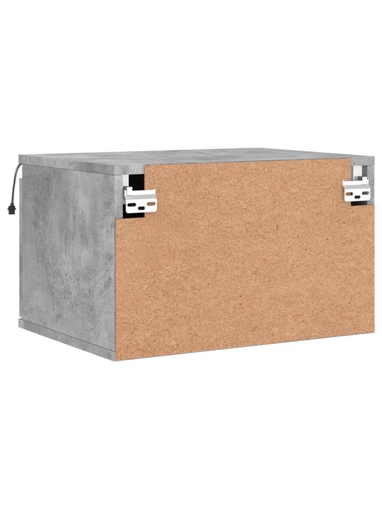 Nástěnné noční stolky s LED osvětlením 2 ks betonově šedé