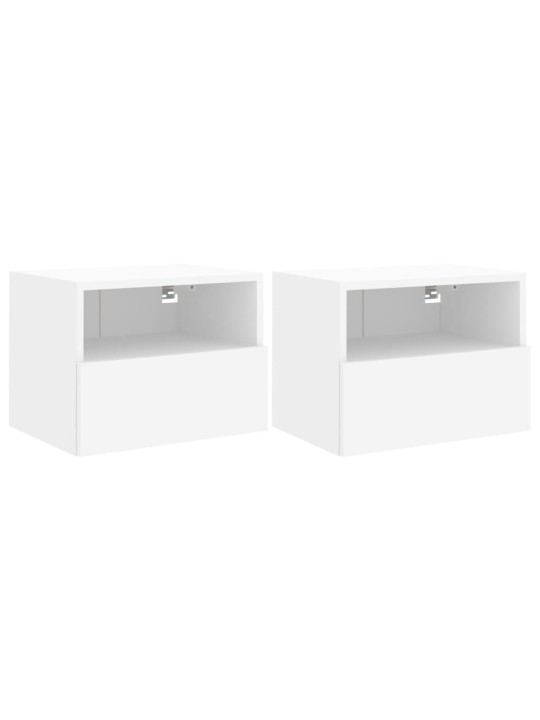 Nástěnné TV skříňky 2 ks bílé 40 x 30 x 30 cm kompozitní dřevo