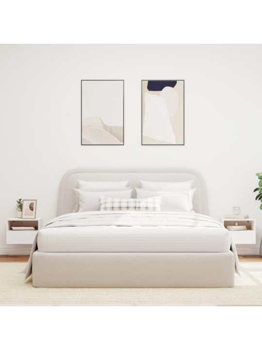 Nástěnné TV skříňky 2 ks bílé 40 x 30 x 30 cm kompozitní dřevo