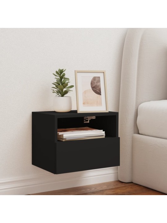 Nástěnná TV skříňka černá 40 x 30 x 30 cm kompozitní dřevo