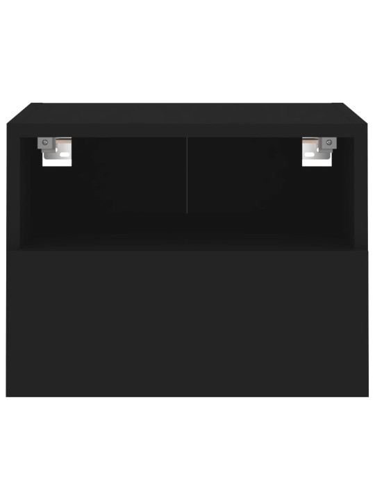 Nástěnná TV skříňka černá 40 x 30 x 30 cm kompozitní dřevo