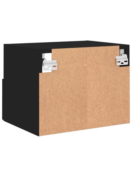 Nástěnná TV skříňka černá 40 x 30 x 30 cm kompozitní dřevo
