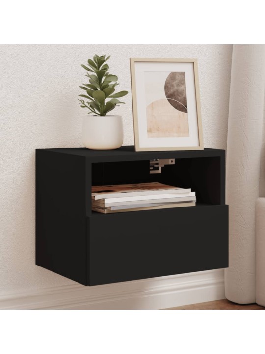 Nástěnná TV skříňka černá 40 x 30 x 30 cm kompozitní dřevo