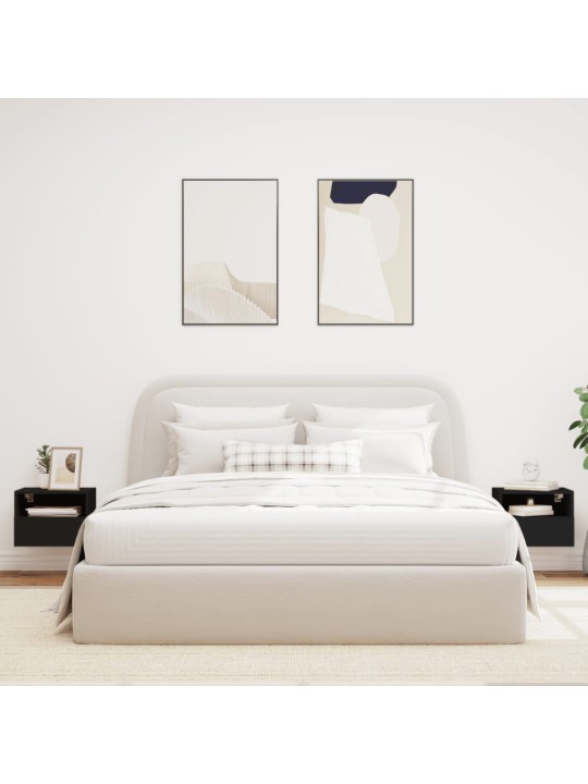 Nástěnné TV skříňky 2 ks černé 40 x 30 x 30 cm kompozitní dřevo