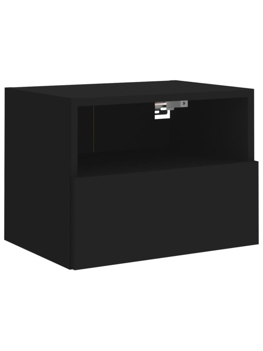 Nástěnné TV skříňky 2 ks černé 40 x 30 x 30 cm kompozitní dřevo
